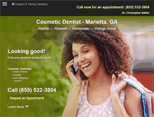 Tablet Screenshot of cosmeticdentistmarietta.com